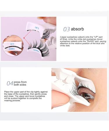 False Eyelashes - No Glue Eyelashes | 4 false eyelashes natural look Magnetic Eyelashes with Applicator Reusable Magnetic Beauty Accessory Effortless Application For Women and Girls - Buy Online on GoSupps.com