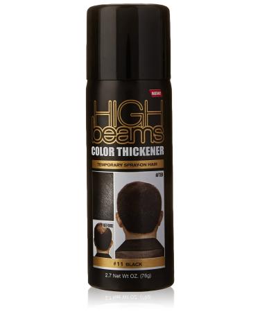 High Beams Color Thickener - Black - 2.7 Oz - Salon Quality Quick-Fix Concealer Takes Grey Color Hair Away - Cover and Fill in Thinning and Bald Areas Instantly 2.70 Ounce (Pack of 1)
