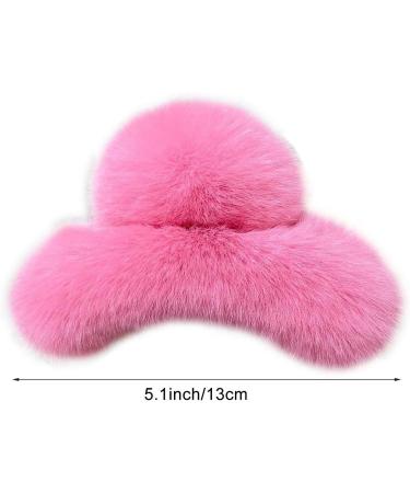 Large Fluffy Plush Hair Claw Clip for Women Winter Fluffy Fuzzy Hair Clips Non-slip Hair Jaw Clips Barrettes for Thick Long Hair - Buy Online on GoSupps.com