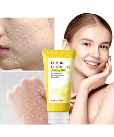KOAHDE Exfoliating Whitening Gel Lemon Peeling Gel Lemon Face Exfoliator Gel Lemon Exfoliating Face Scrub Lemon Whitening Exfoliator Gel Face Scrub For Women Exfoliating Gel Brigtening Skin 100ML - Buy Online on GoSupps.com