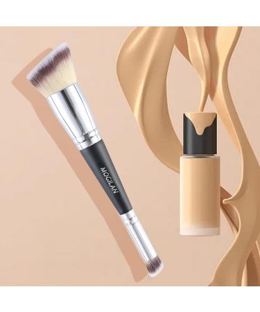 MOGILAN Double Sided Makeup Brush Angled Founation Brush Concealer Brush for Liquid Cream Powder Makeup Blending Contouring Premium Vegan Fibers Face Brush - Buy Online on GoSupps.com