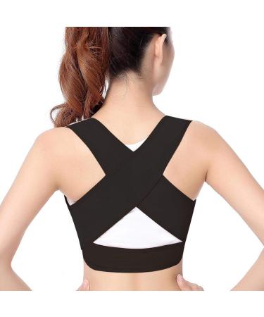 Adjustable Posture Corrector for Men & Women - Upper Back Support Belt for Humpback Scoliosis & Kyphosis - Orthopedic Back Brace (Black M - Buy Online on GoSupps.com