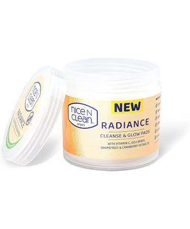 Nice 'N Clean Radiance Cleansing Pads with Vitamin C and Cranberry Extracts - 60 Biodegradable Face Wipes for Gentle Cleansing and Natural Glow - Buy Online on GoSupps.com
