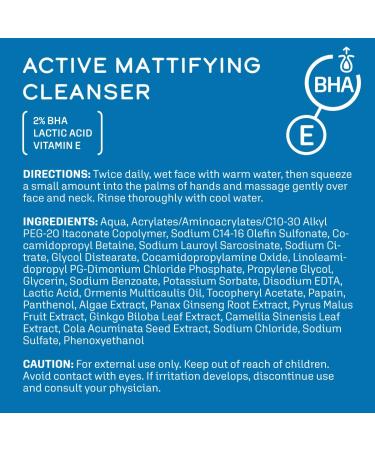 DCL Skincare Active Mattifying Cleanser with 2% Salicylic Acid & Lactic Acid - Exfoliating Gel for Unclogging Pores Reducing Redness & Treating Imperfections | 6.7 Fl oz - International Shipping Available - Buy Online on GoSupps.com