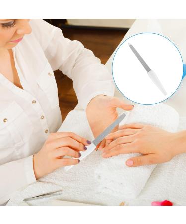 4pack Metal Nail Files Professional Nail Files with Anti Slip Handle for Natural Nails Double Sided Sapphire Grit for Shaping Styling Gel and Acrylic Nails Nails Accessories Tools for Home Salon - Buy Online on GoSupps.com