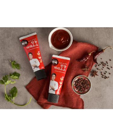 Korean Chief Paik Mala Paste Spicy Sichuan Hot Sauce (2 Pack) for Noodles, BBQ, Rice - 120g/4.87oz - Baek Jong Won - Buy Online on GoSupps.com