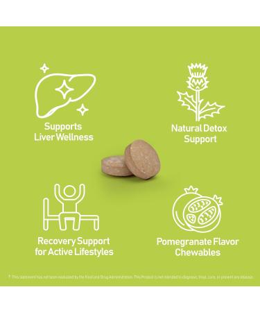 NANOWELL Fresh AM Detox - Liver Health Support Supplement with DHM Milk Thistle Vitamin C B1 & B2-50 Chewable Tablets for Detox and Recovery 50 Count (Pack of 1) - Buy Online on GoSupps.com