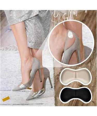 10 Pairs Heel Insoles - Adjustable Adhesive Sponge Cushion Pads for High Heels | Foot Care for Men & Women - Black - Buy Online on GoSupps.com