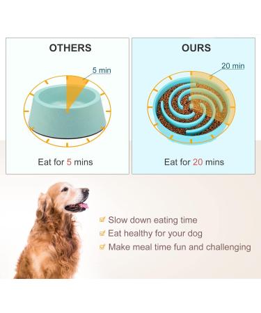 LEACOOLKEY Large Slow Feeder Dog Bowl for Medium/Big Dogs - Anti-Gulping Interactive Maze Bowl for Healthy Eating and Bloat Prevention (Black) - Buy Online on GoSupps.com