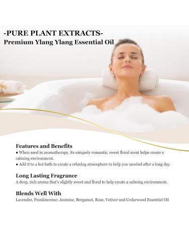 EUQEE Ylang Ylang Essential Oil 118ml - Pure Natural Diffuser Oil for Home Aromatherapy and Relaxation - Buy Online on GoSupps.com