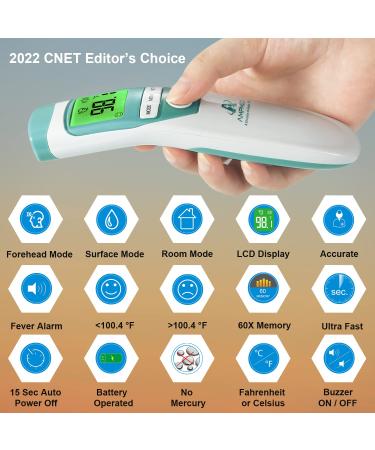Amplim Non-Contact Infrared Thermometer for Adults & Babies | Medical Grade | Blue Turquoise - Buy Online on GoSupps.com