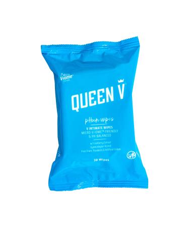 Queen V pHun Wipes, Feminine hygiene wet wipes, pH balanced, gynecologist tested, maintain your V fresh and clean, 1 pack (30 ct), Convenient resealable pack for on the go 30 Count (Pack of 1)