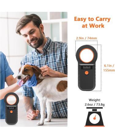RFID Microchip Reader for Dogs & Cats - Chiplesger 134.2kHz 128 Memory ISO11784/85 Animal Identification - Buy Online on GoSupps.com