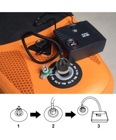 QKURT Inflatable SUP Pump Adaptor - Air Valve Adapter for Boat & Paddle Board - Buy Online on GoSupps.com