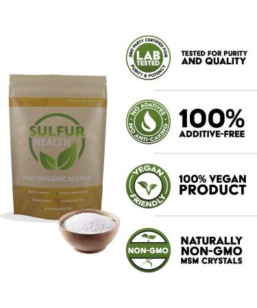 MSM Organic Sulfur - 99.9% Pure MSM Supplement - Lab-Tested & Certified (1 Pound) 1 Pound (Pack of 1) - Buy Online on GoSupps.com