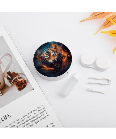 Tiger Contact Lens Case with Mirror - Portable Cute Eye Contact Lens Box Travel Kit for International Shipping - Buy Online on GoSupps.com
