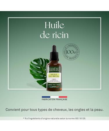 LUX OL - Castor Oil - Nails & Skin - Helps Nourish Protect Strengthen & Promote Hair Growth - 100% Natural Ingredients - Made in France - 50ml - Buy Online on GoSupps.com