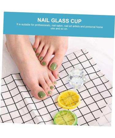 POPETPOP 3 Pcs Nail Art Crystal Cup Nail for Acrylic Application Crystal Cup for Nails Acrylic Nail Brush Acrylic Nails Nail Dappen Dish Nail White Crystal Washing Dishes 5.5x5.5cmx3pcs Whitex3pcs - Buy Online on GoSupps.com
