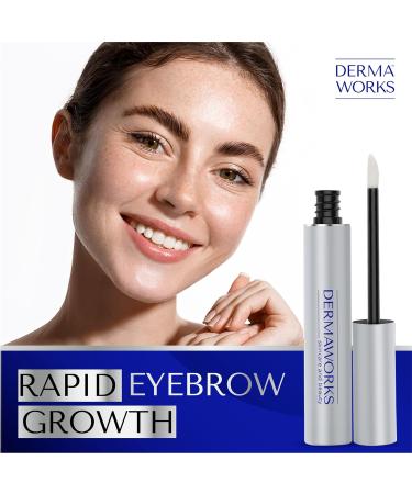 DERMAWORKS Advanced Eyebrow Growth Serum 5ml - Oil-Free Brow Regrowth Solution for Fuller, Thicker Brows - Rapid Results in 60 Days (Pack of 1) - Buy Online on GoSupps.com