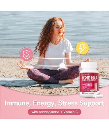 Ahete Multivitamin for Women 20 in 1 Vitamins with Sea Moss Shilajit Astaxanthin and Biotin Energy Bottle for Immune & Energy Support Women Multivitamin Supplement 180 Capsules 90 Days Supply - Buy Online on GoSupps.com