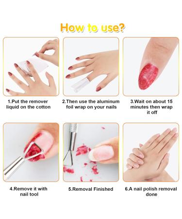 Buy Xinstroe 200 Pieces Nail Polish Remover Wraps Easy Gel Removal Foil Pads for Perfect Nails International Shipping Available - Buy Online on GoSupps.com