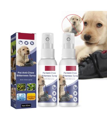 Keeoysie 2Pcs No Chew Spray for dogs & cats anti-kau spray anti-scratch-cat-dog-bitter spray of course effective dog defense spray effective carnival at furniture clothes & shoes 50 ml