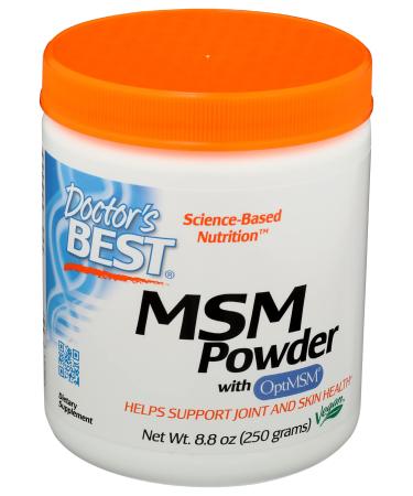 Doctor's Best MSM Powder with OptiMSM Non GMO Vegan 250 Grams (Pack of 1)
