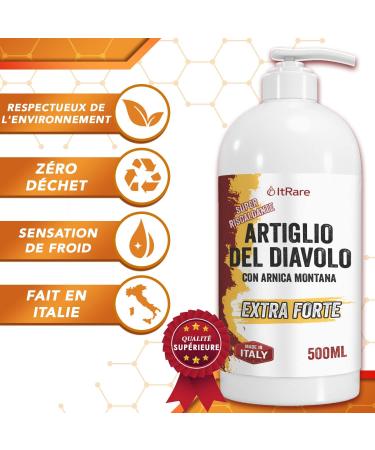 XXL PACK 500ml - Devil's Claw Strong - Devil's Claw Ointment Strong | Devil's Claw Gel with Arnica Montana | Cream G - Buy Online on GoSupps.com