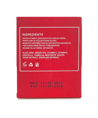 Salicylic Acid Facial Clay Mask for Acne with Vitamin C & Aloe Vera - Deep Pore Cleansing 4.23 OZ | International Shipping Available - Buy Online on GoSupps.com