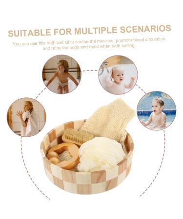 Shop Premium Bath Set - Body Exfoliating Tools Bath Balls & Foot Files for Ultimate Cleanliness | International Shipping Available - Buy Online on GoSupps.com