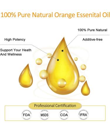 Orange Oil - Sweet Orange Essential Oil for Massage Diffuser Skin Hair & Candle Making - Buy Online on GoSupps.com