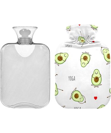 NAANLE YOGA Avocado Hot Water Bottle 1L - Transparent Heat & Cold Therapy for Pain Relief - Buy Online on GoSupps.com