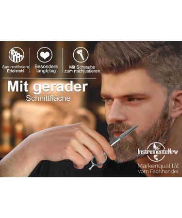 Buy Bart Shears from Solingen - Made in Germany Nasal Hair & Mustache Scissors for Optimal Beard Care - One-Sided Micro Toothing - Buy Online on GoSupps.com