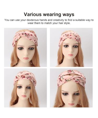Dreshow 4-Piece Women's Elastic Headbands - Cute Soft Hair Accessories for Yoga Sports & Fitness - Pink White & Navy Blue - Buy Online on GoSupps.com