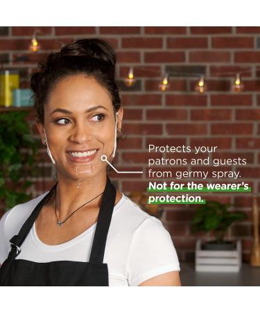 (30 Pack) Ultralight Transparent Hygienic Open Face Shield | Anti-Fog Reusable Clear Mask for Foodservice, Hospitality, and Retail - Buy Online on GoSupps.com