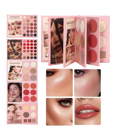 Palette De Maquillage En Forme De Livre - Kit De Cosm tiques Highlighter En Forme De Livre 5 Couches | Palette De Maquillage Visage Complet Pour Femmes Filles Passionn es Routine Quotidienne