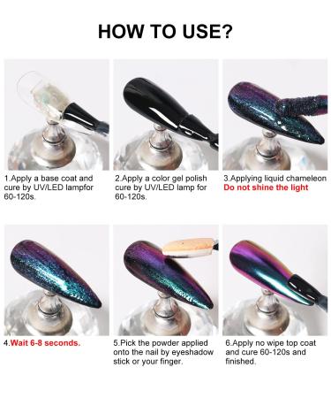 DouborQ Chrome Nail Powder - 2g Liquid Mirror Chameleon Pigment for Women Nail Art - Blue Purple - Buy Online on GoSupps.com