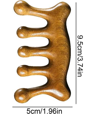 Handmade Sandalwood Scalp Massager & Cold Stimulator Comb | Promote Hair Growth & Relaxation | International Shipping Available - Buy Online on GoSupps.com