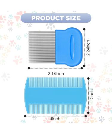 8 Pieces Double Sided Flea Lice Combs | Metal Teeth Hair Grooming Comb | Lice Removal Tool | 4 x 2 Inch & 2.24 x 2.24 Inch | Assorted Colors - Buy Online on GoSupps.com