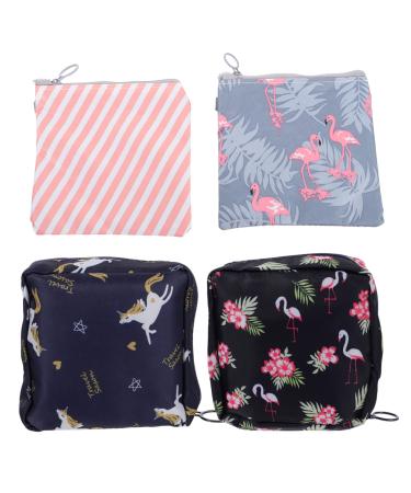 FOYTOKI Pad Bags for Period 4pcs Napkin Storage Bag Coin Purse for Make up Bag Organizer Bag Suit Ladies Menstrual Pad Tiny Coin Pad Bag Multi-function Storage Bag Child Care