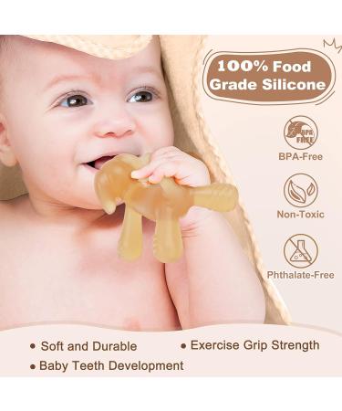 HMMY Baby Teething Toys for Babies 0-12 Months - Soft Silicone Baby Chew Teether for Infants, Toddlers - Unisex Birthday Gift - Buy Online on GoSupps.com