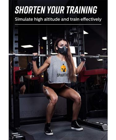 Sparthos Training Mask - 16 Levels for Gym, Cardio & Endurance Training - Midnight Black - Buy Online on GoSupps.com