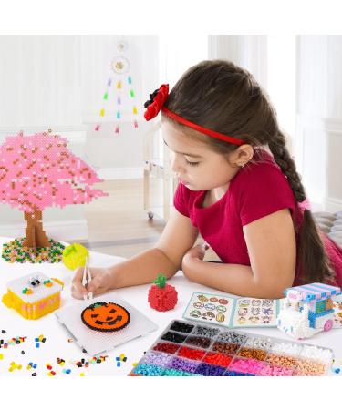 Meland Fuse Beads Kit - 11000 pcs 36 Colors Craft Set for Kids | Includes Pegboards, Ironing Paper, Chain Accessories | Iron Beads Christmas Birthday Gift - Buy Online on GoSupps.com