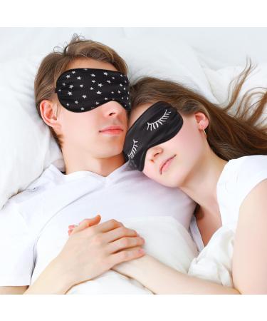 Fuyamp Silk Sleep Mask - 2 Pack Light Blocking Eye Masks for Men Women & Children | Adjustable & Soft Night Masks - Buy Online on GoSupps.com