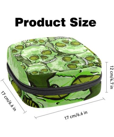 Muoooum Pirate Skull Sword Pattern Menstrual Pad & Cup Storage Bag - Portable Zip Pocket for Teen Girls & Women | Color 3 - Buy Online on GoSupps.com