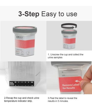 5 Pack 10 Panel Urine Test Cup Kit - Rapid Home Testing - Buy Online on GoSupps.com