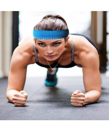 PorsMing Headbands Pack of 19 - Exercise Sweat Bands for Women Men Girls Yoga Workout Gym Sports Fitness - Non Slip Elastic Hair Wraps in Fashion Colors - Buy Online on GoSupps.com