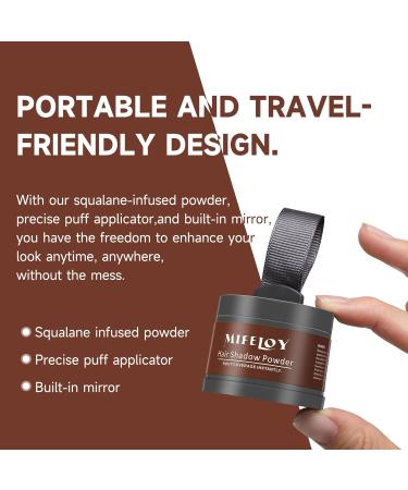 Mifeloy Hairline Powder (2 Pieces) with Mirror & Sponge - Brown Waterproof Concealer for Hair - Instant Effect Hair Sealing Makeup for Men & Women - Buy Online on GoSupps.com