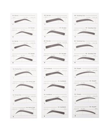 SEWACC Pochoirs Sourcils Jetables Femme 6 Mod les Autocollants pour Maquillage Pr cis Kit de Gabarits Sourcils Pratiques pour Dessin et Mise Facile Domicile ou Salon