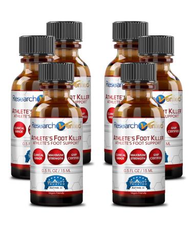 Research Verified Athlete's Foot Killer - 25% Undecylenic Acid & Tea Tree Oil - Top Relief for Athlete's Foot - Reduce Duration, Frequency & Severity - 1 Bottle - Buy Online on GoSupps.com
